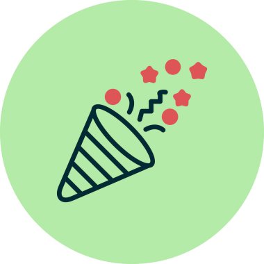 Doğum günü partisi, Konfeti hattı vektör simgesi