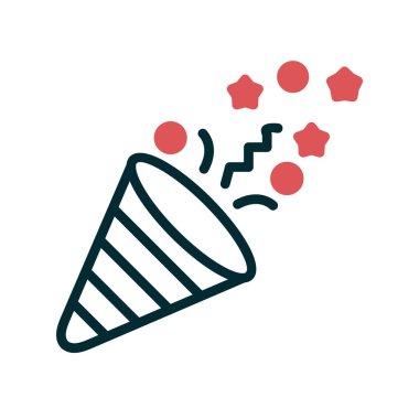 Doğum günü partisi, Konfeti hattı vektör simgesi