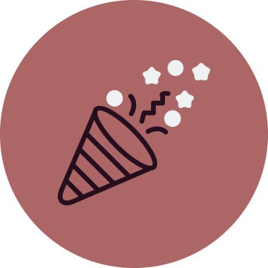 Doğum günü partisi, Konfeti hattı vektör simgesi