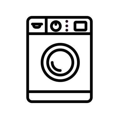 Çamaşır Makinesi. Web simgesi basit tasarım