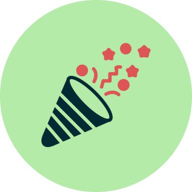 Doğum günü partisi, Konfeti hattı vektör simgesi