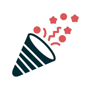 Doğum günü partisi, Konfeti hattı vektör simgesi