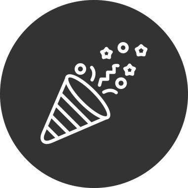 Doğum günü partisi, Konfeti hattı vektör simgesi