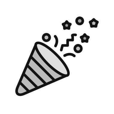 Doğum günü partisi, Konfeti hattı vektör simgesi