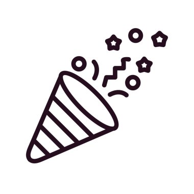 Doğum günü partisi, Konfeti hattı vektör simgesi