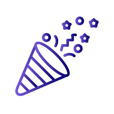 Doğum günü partisi, Konfeti hattı vektör simgesi