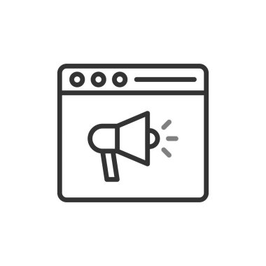 Web tanıtım simgesi, vektör illüstrasyonu