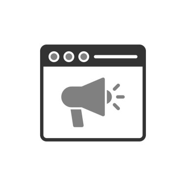 Web tanıtım simgesi, vektör illüstrasyonu