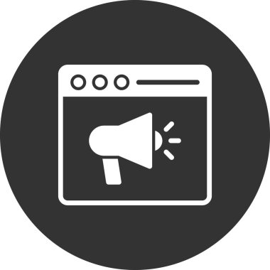 Web tanıtım simgesi, vektör illüstrasyonu