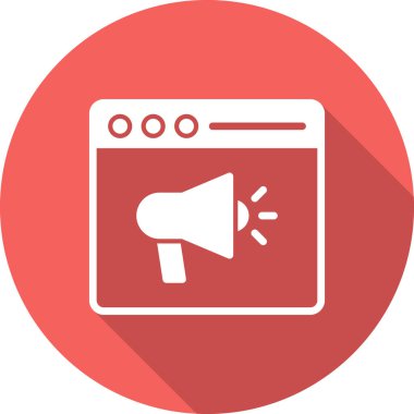 Web tanıtım simgesi, vektör illüstrasyonu