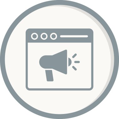 Web tanıtım simgesi, vektör illüstrasyonu