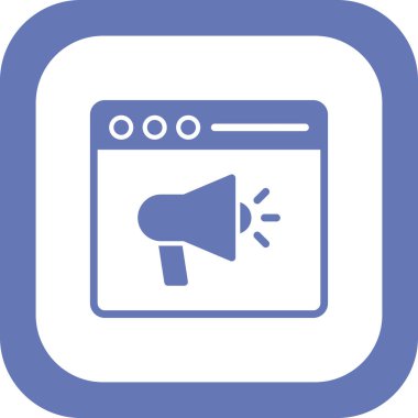 Web tanıtım simgesi, vektör illüstrasyonu