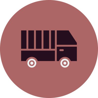 dağıtım kamyonu ikonu vektör çizimi