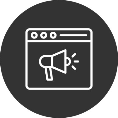 Web tanıtım simgesi, vektör illüstrasyonu