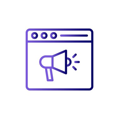 Web tanıtım simgesi, vektör illüstrasyonu