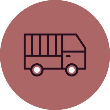 dağıtım kamyonu ikonu vektör çizimi