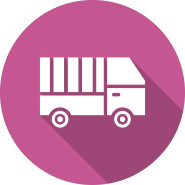 dağıtım kamyonu ikonu vektör çizimi