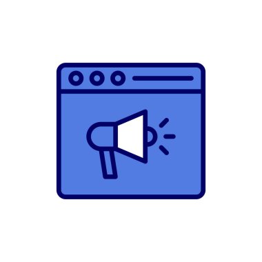 Web tanıtım simgesi, vektör illüstrasyonu