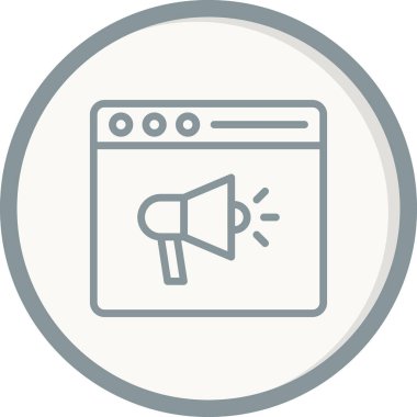 Web tanıtım simgesi, vektör illüstrasyonu