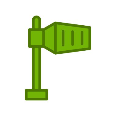 Modern Rüzgar İşareti simgesinin vektör illüstrasyonu