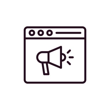 Web tanıtım simgesi, vektör illüstrasyonu