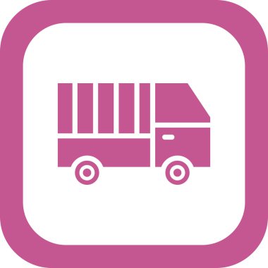 dağıtım kamyonu ikonu vektör çizimi