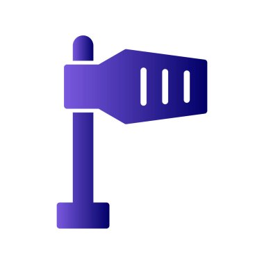 Modern Rüzgar İşareti simgesinin vektör illüstrasyonu