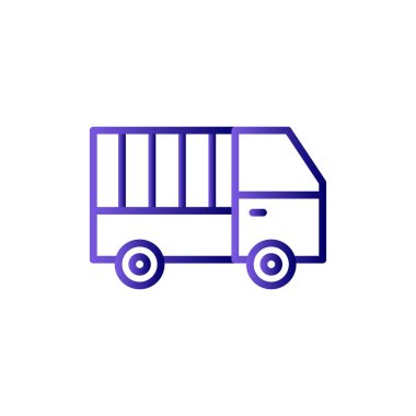 dağıtım kamyonu ikonu vektör çizimi