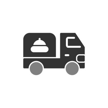 dağıtım kamyonu ikonu vektör çizimi