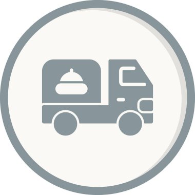 dağıtım kamyonu ikonu vektör çizimi