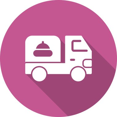 dağıtım kamyonu ikonu vektör çizimi