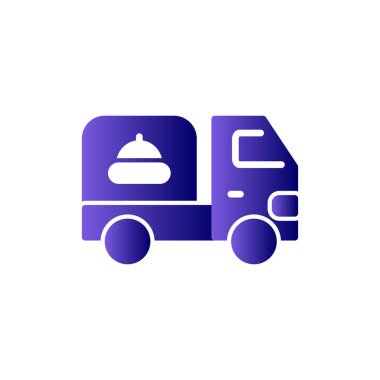dağıtım kamyonu ikonu vektör çizimi