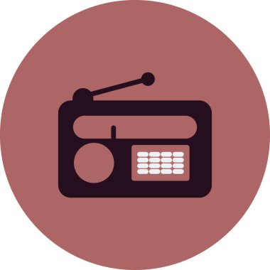 radyo web simgesi vektör illüstrasyonu