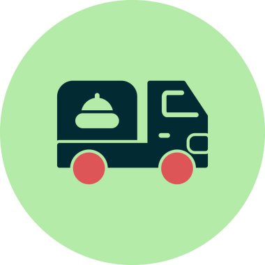 dağıtım kamyonu ikonu vektör çizimi