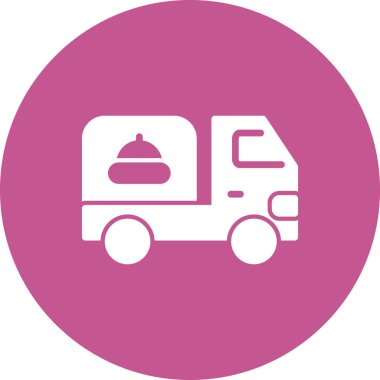 dağıtım kamyonu ikonu vektör çizimi