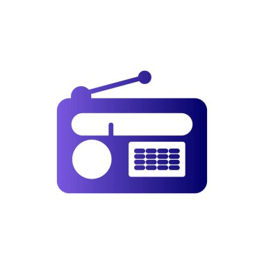 radyo web simgesi vektör illüstrasyonu