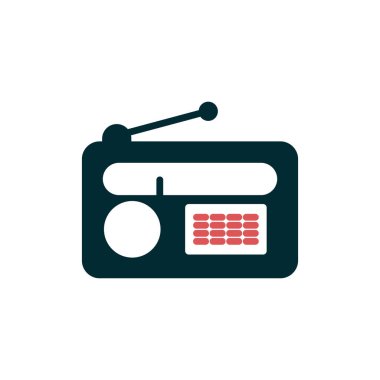 radyo web simgesi vektör illüstrasyonu