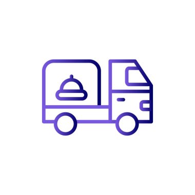 dağıtım kamyonu ikonu vektör çizimi