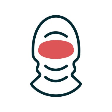 Kar maskesi sembolü basit siluet simgesi