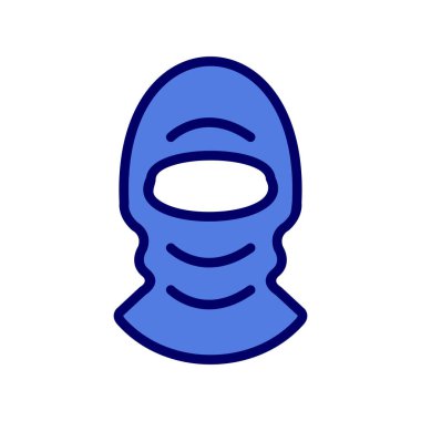 Kar maskesi sembolü basit siluet simgesi