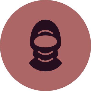 Kar maskesi sembolü basit siluet simgesi