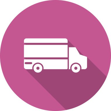 dağıtım kamyonu ikonu vektör çizimi