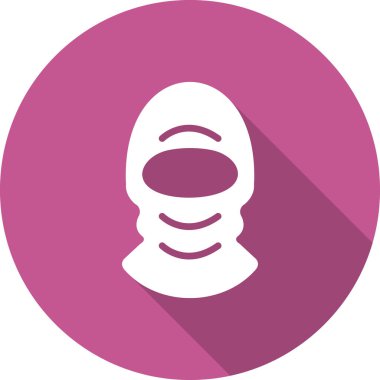 Kar maskesi sembolü basit siluet simgesi