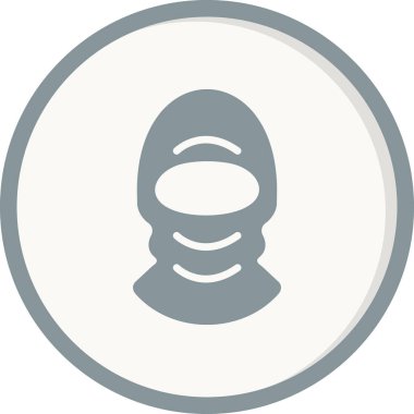 Kar maskesi sembolü basit siluet simgesi