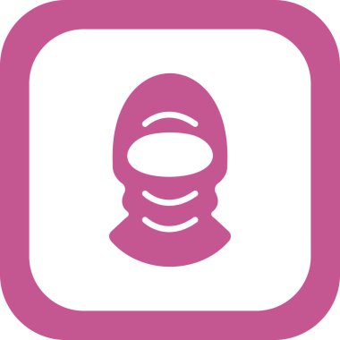 Kar maskesi sembolü basit siluet simgesi