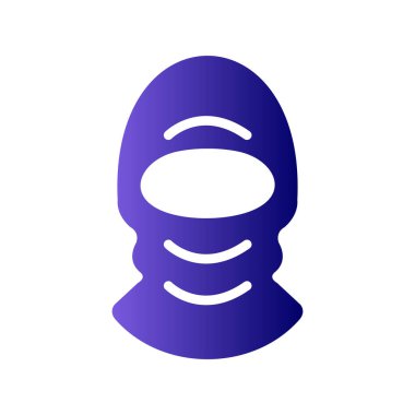 Kar maskesi sembolü basit siluet simgesi