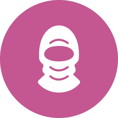 Kar maskesi sembolü basit siluet simgesi