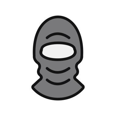 Kar maskesi sembolü basit siluet simgesi