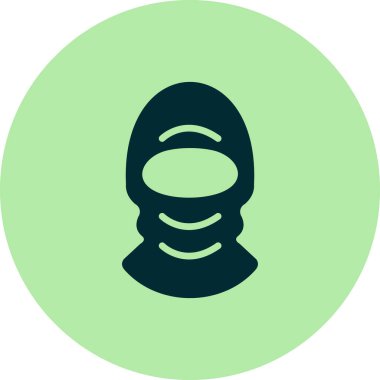 Kar maskesi sembolü basit siluet simgesi