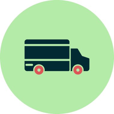 dağıtım kamyonu ikonu vektör çizimi